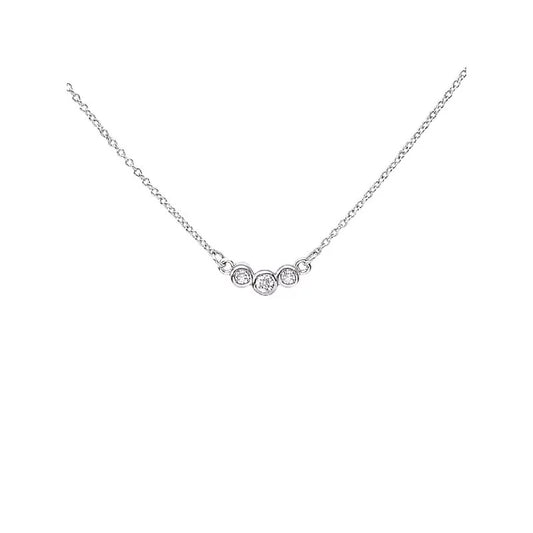 [SV925] Bezel setting necklace