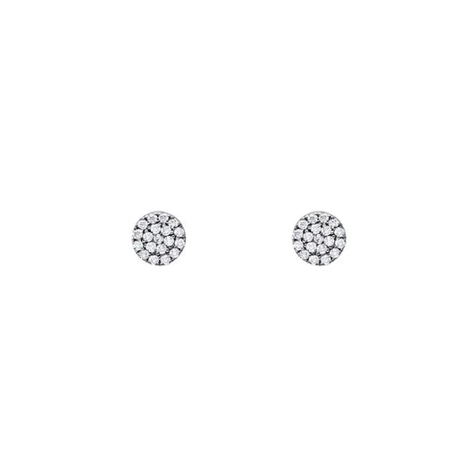 [SV925] Classic full gem round studs